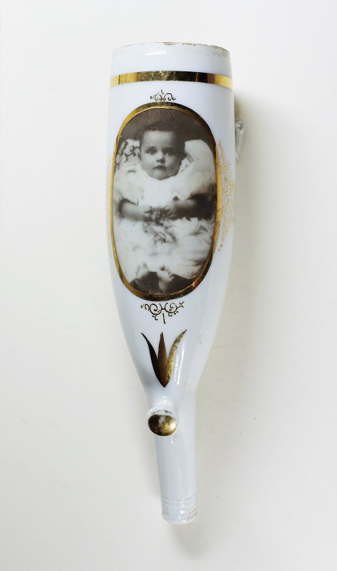 Sepia Baby Image Porcelain Pipe Image